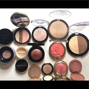 Set Of 12 lightly used Highlighters and Blushes
